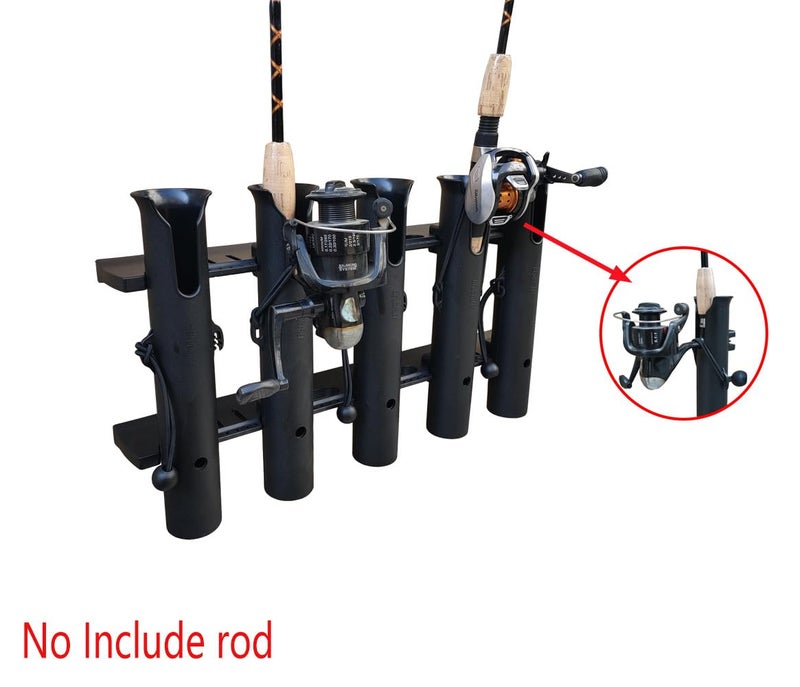 Brocraft Tackle Rack - 5-Rod Poly Black Rod Holder Rack - Image 2